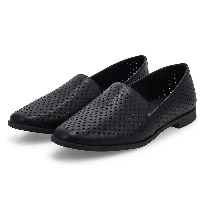Women's Peyton Perforated Leather Slip On Flat