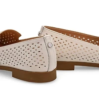 Flneur en cuir PEYTON PERFORATED, noir, femmes