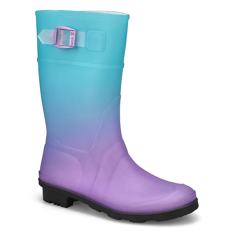 Boys' Raindrops Waterproof Rain Boot - Black