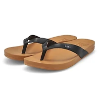 Women's Cushion Court Flip Flop - Black/Natural
