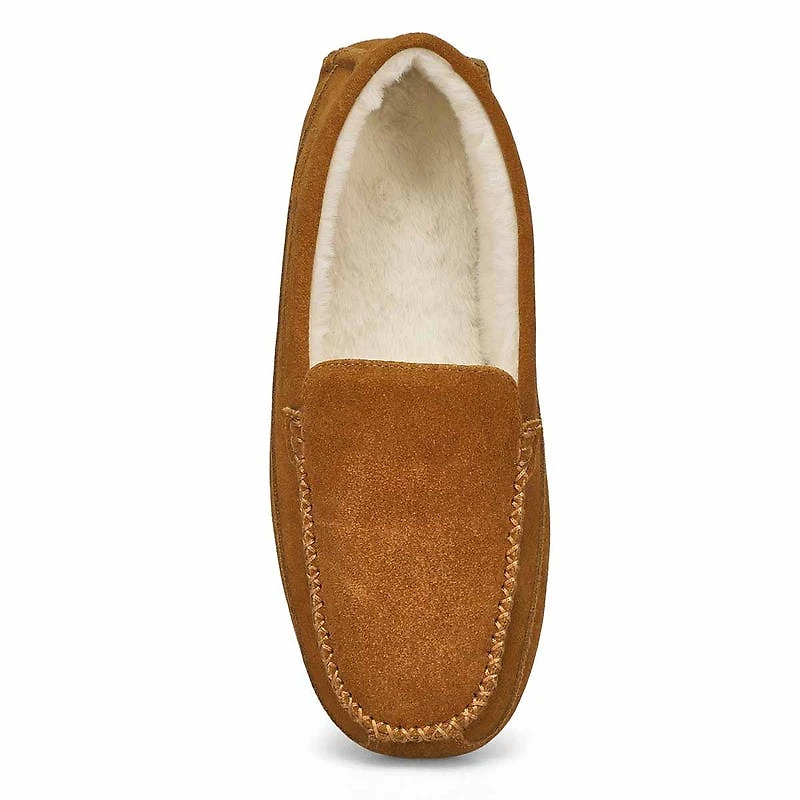Men's Rollo Leather Plush Lined SoftMocs - Dark Br