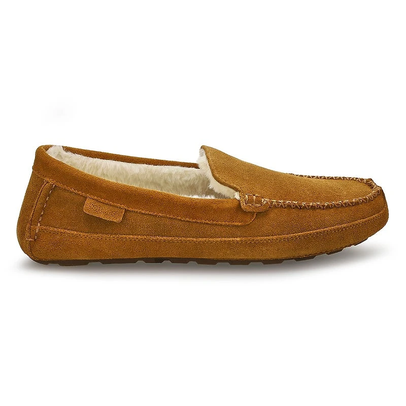 Men's Rollo Leather Plush Lined SoftMocs - Dark Br
