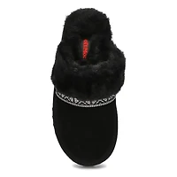 Women's  Runabout Open Back Suede Slipper - Black