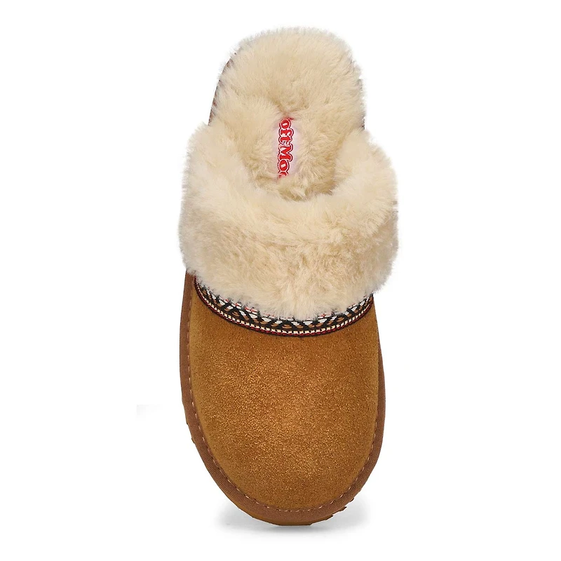 Women's  Runabout Open Back Suede Slipper - Black