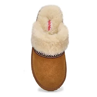Women's  Runabout Open Back Suede Slipper - Black