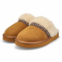 Women's  Runabout Open Back Suede Slipper - Black
