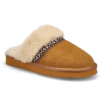 Women's  Runabout Open Back Suede Slipper - Black