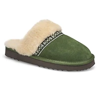 Women's  Runabout Open Back Suede Slipper - Black