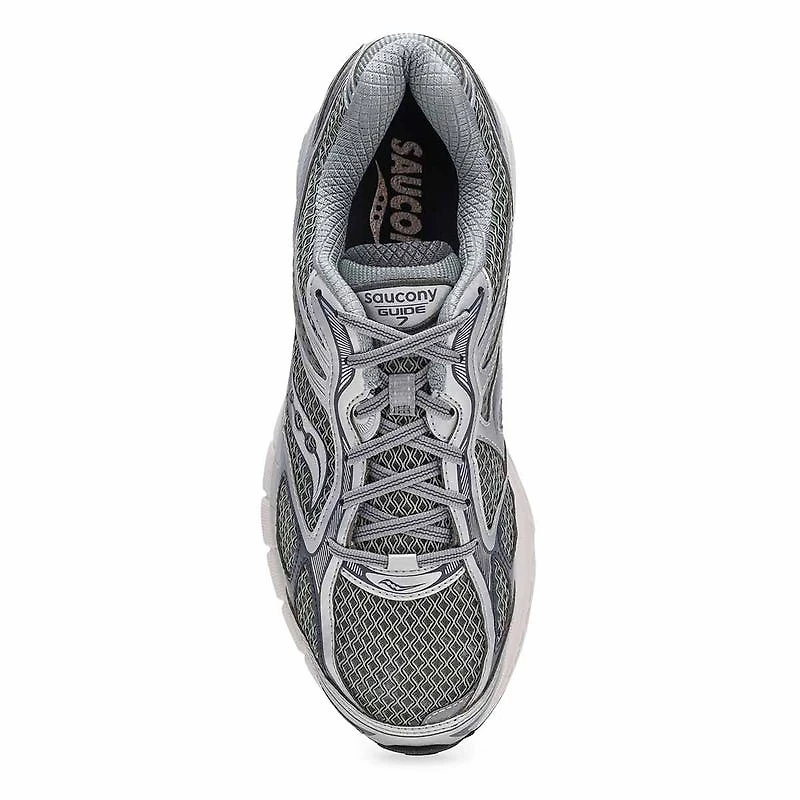 Mens  ProGrid Guide 7 Lace Up Sneaker - Grey/Silv