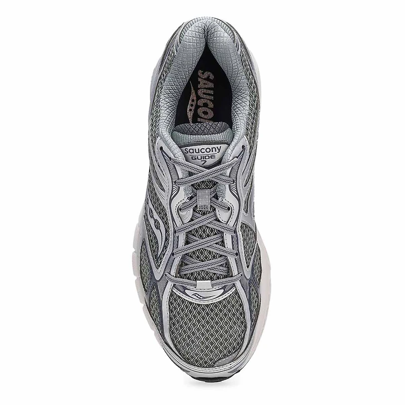 Mens  ProGrid Guide 7 Lace Up Sneaker - Grey/Silv