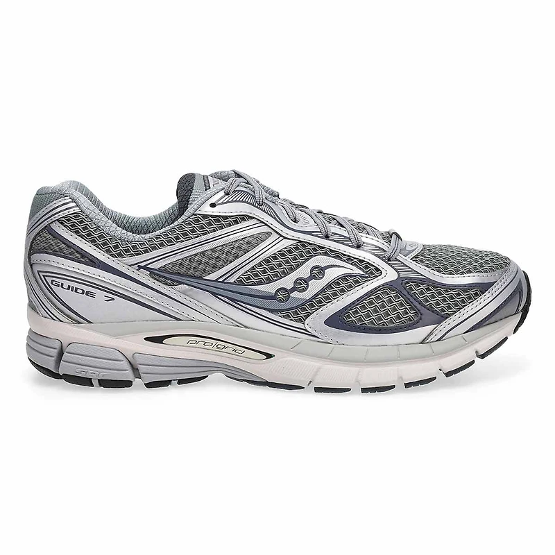 Mens  ProGrid Guide 7 Lace Up Sneaker - Grey/Silv