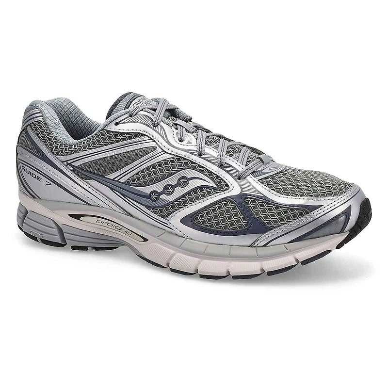 Mens  ProGrid Guide 7 Lace Up Sneaker - Grey/Silv