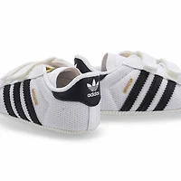 Infants'  Superstar Crib Sneaker - White/Black/Whi