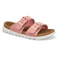 Women's Sadie Double Buckle Suede Sandal - Pink