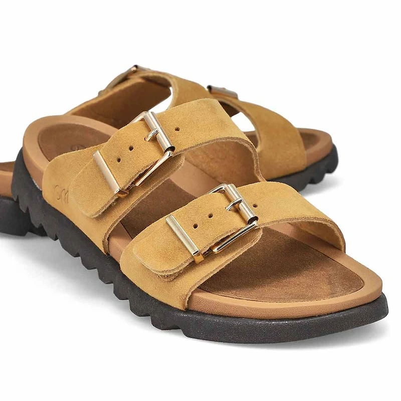 Women's Sadie Double Buckle Smooth Leather Sandal