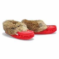 Women's 653L Rabbit Fur SoftMocs - Black