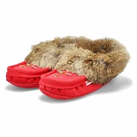 Women's 653L Rabbit Fur SoftMocs - Black