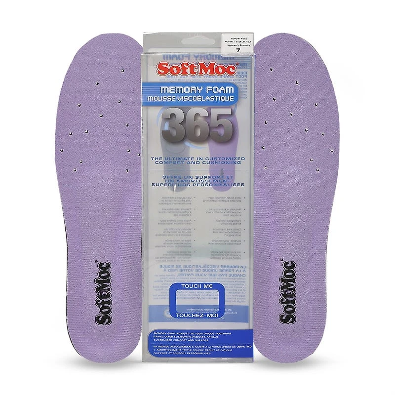 Semelles antifatigue MEMORY FOAM, violet, femmes