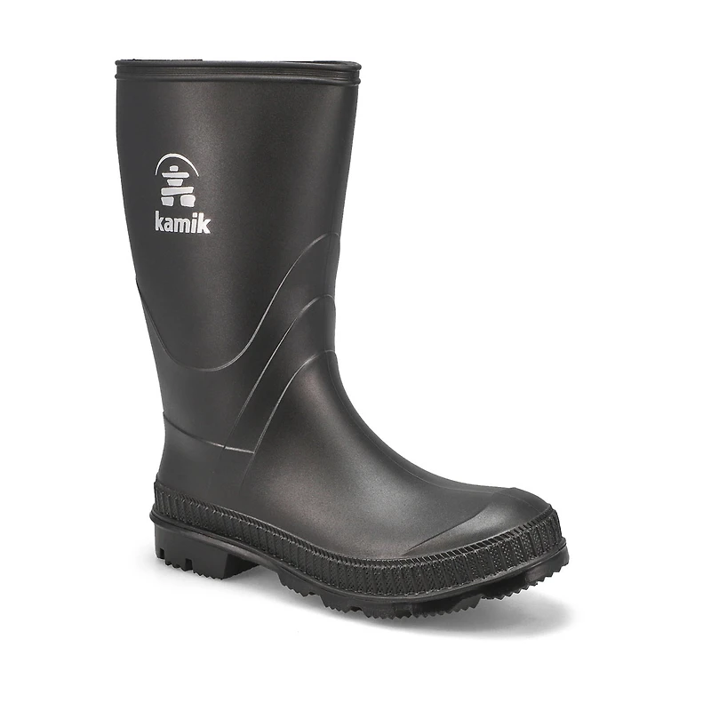 Boys' Stomp Waterproof Rain Boot - Black