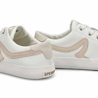 Women's Sandy Leather Lace Up Sneaker - White