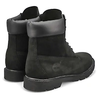 Men's Basic 6" Lace Up Boot - Black