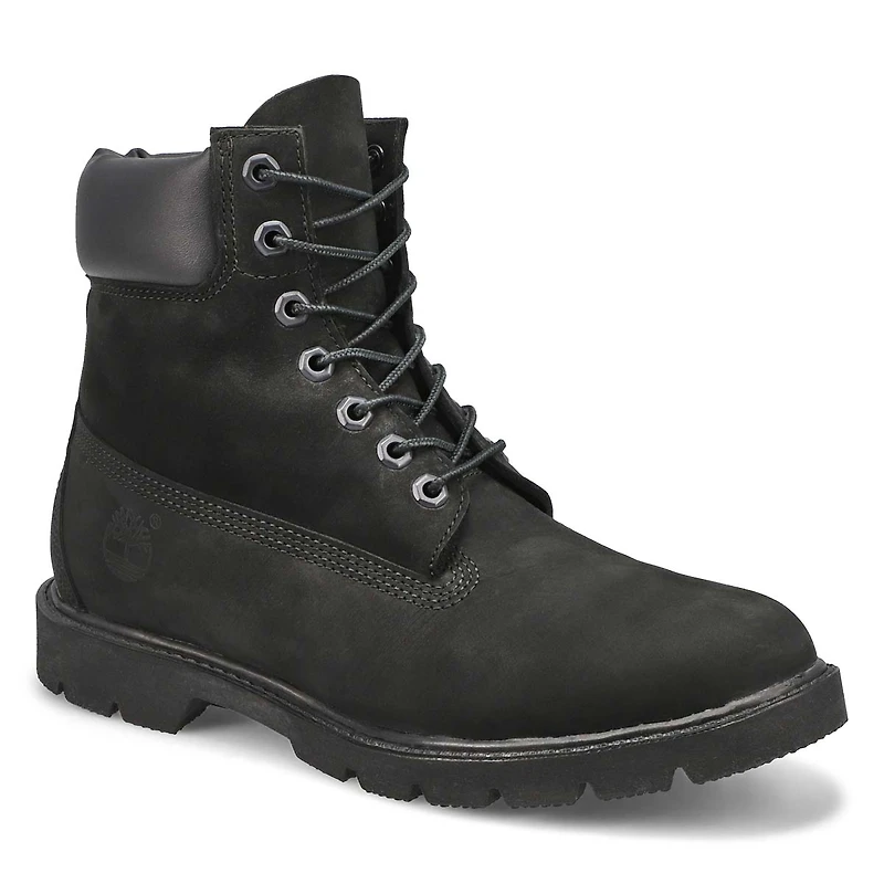 Men's Basic 6" Lace Up Boot - Black