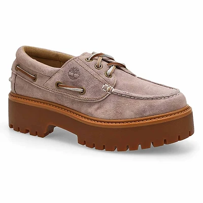 Women's  Stone Street Platform Boat Shoe - Light P