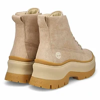 Women's Roxie Lane Mid Lace Up Boot - Light Beige