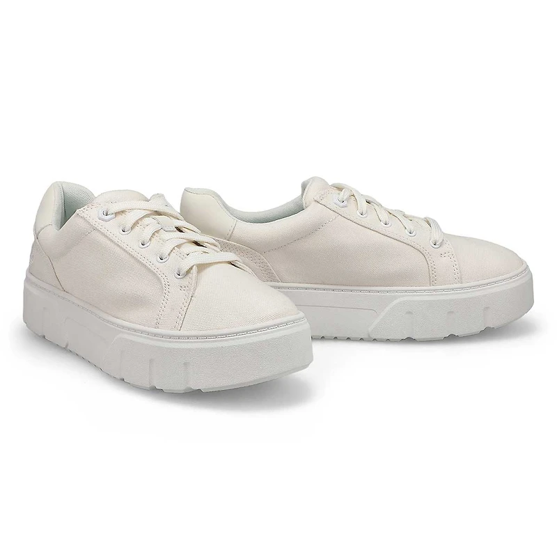 Women's Laurel Court Platform Lace Up Sneaker - Wh