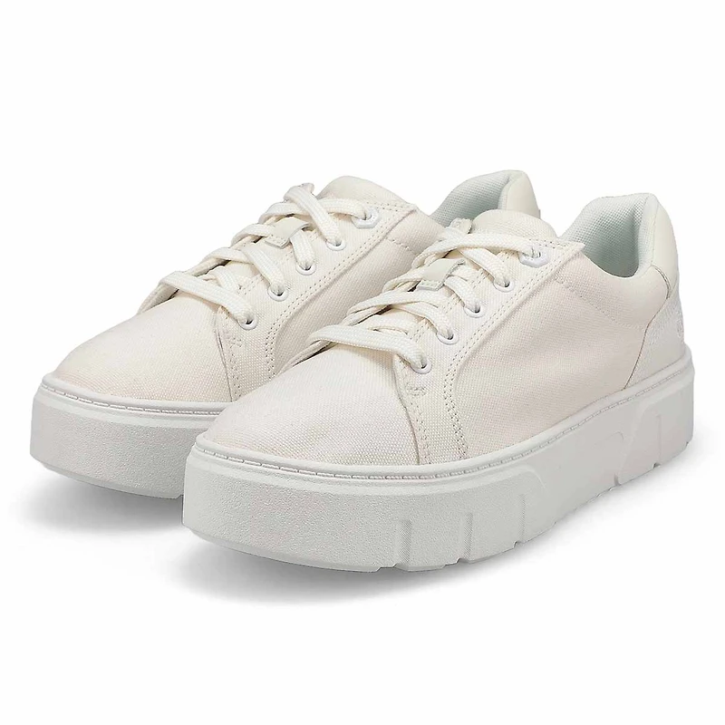 Women's Laurel Court Platform Lace Up Sneaker - Wh
