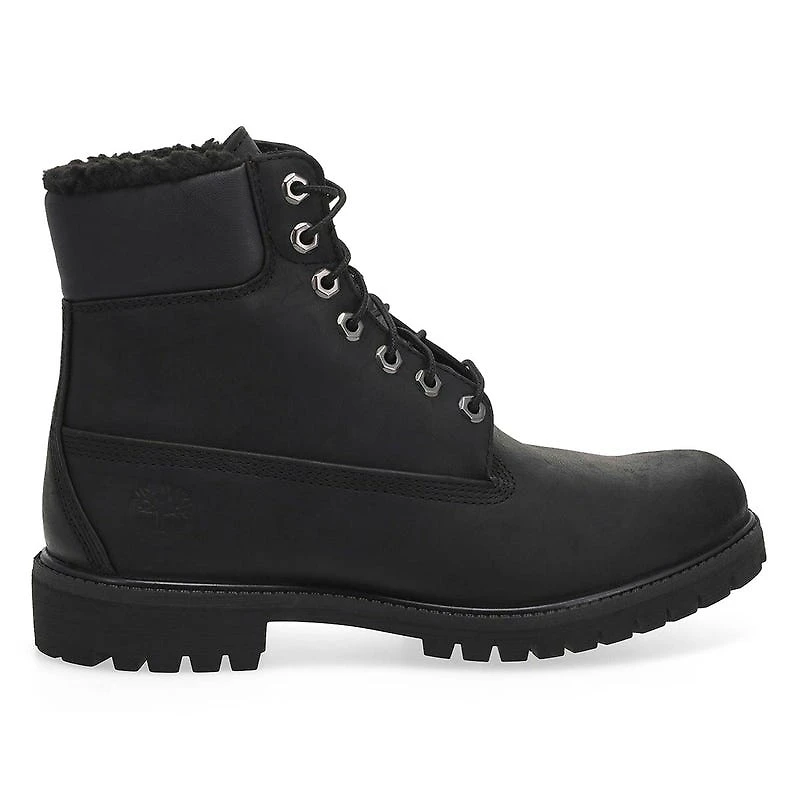 Men's Premium 6 Inch Lined Waterproof Boot-Black