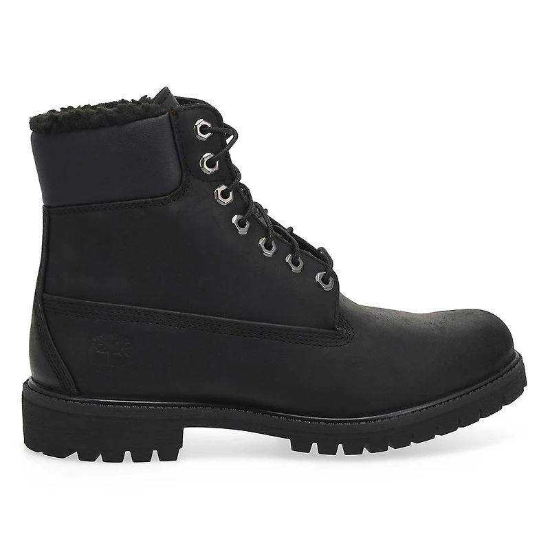 Men's Premium 6 Inch Lined Waterproof Boot-Black