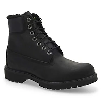 Men's Premium 6 Inch Lined Waterproof Boot-Black