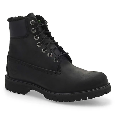 Men's Premium 6 Inch Lined Waterproof Boot-Black