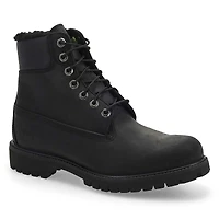 Men's Premium 6 Inch Lined Waterproof Boot-Black