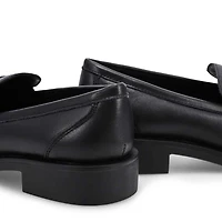 Women's Tory Bit Leather Slip-On Loafer - Black