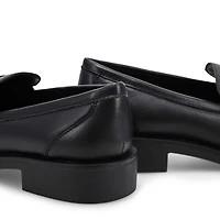 Women's Tory Bit Leather Slip-On Loafer - Black
