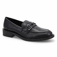 Women's Tory Bit Leather Slip-On Loafer - Black