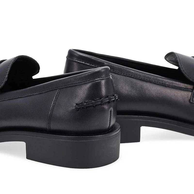 Women's Tory Penny Leather Slip-On Loafer - Black