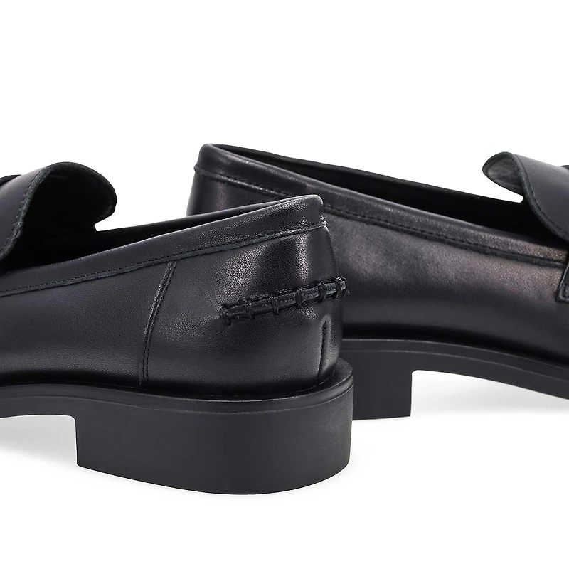 Women's Tory Penny Leather Slip-On Loafer - Black