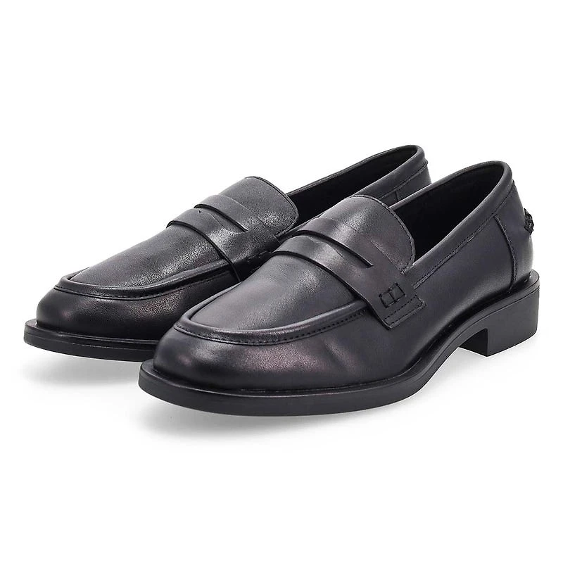 Women's Tory Penny Leather Slip-On Loafer - Black