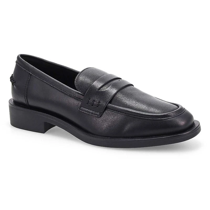 Women's Tory Penny Leather Slip-On Loafer - Black