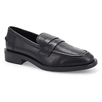 Women's Tory Penny Leather Slip-On Loafer - Black