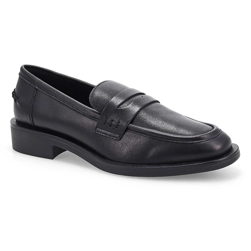 Women's Tory Penny Leather Slip-On Loafer - Black