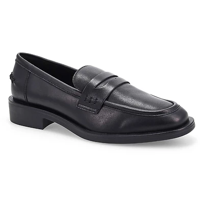 Women's Tory Penny Leather Slip-On Loafer - Black