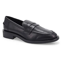 Women's Tory Penny Leather Slip-On Loafer - Black