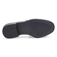 Women's Tory Tassel Leather Slip On Loafer - Black
