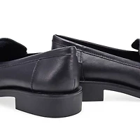Women's Tory Tassel Leather Slip On Loafer - Black