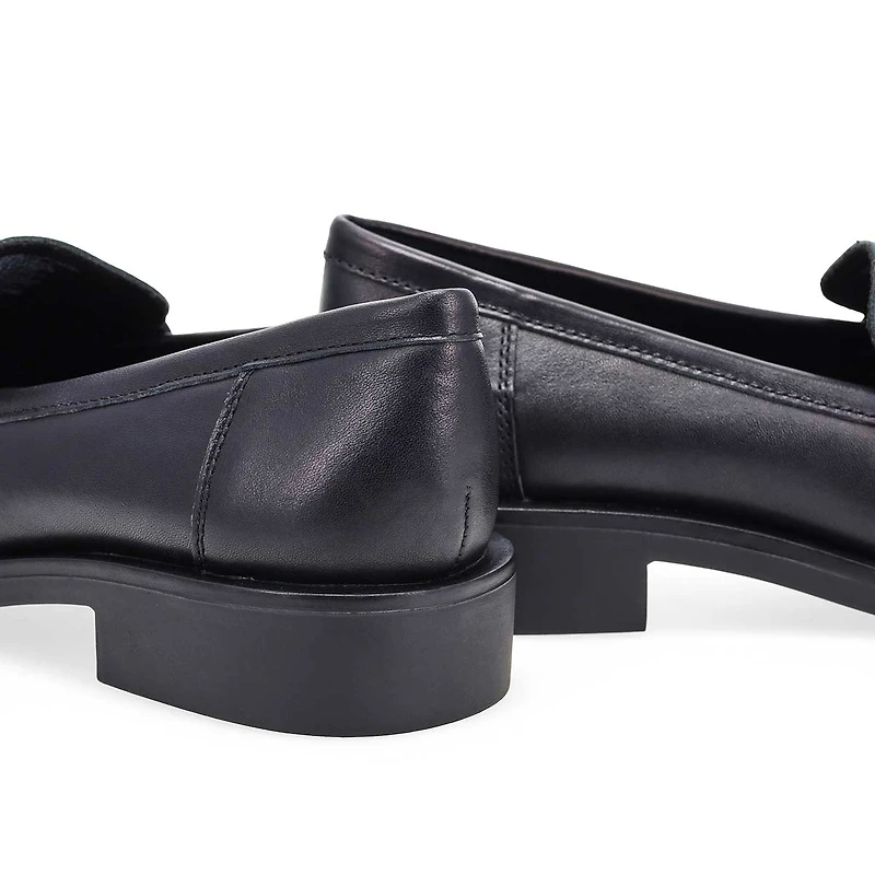 Women's Tory Tassel Leather Slip On Loafer - Black