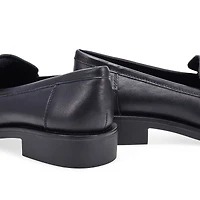 Women's Tory Tassel Leather Slip On Loafer - Black